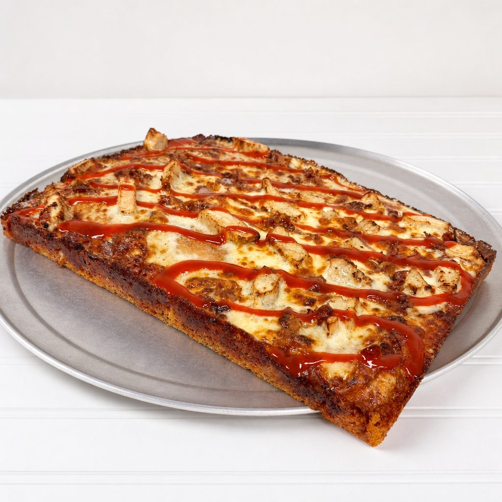 10x14 Buffalo Chicken Pizza.