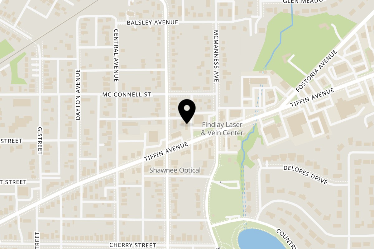 Map showing the location of Doughtroit on 908 Tiffin Ave in Findlay